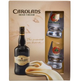 Ликер "Carolans" Irish Cream, gift box with 2 glasses, 0.7 л