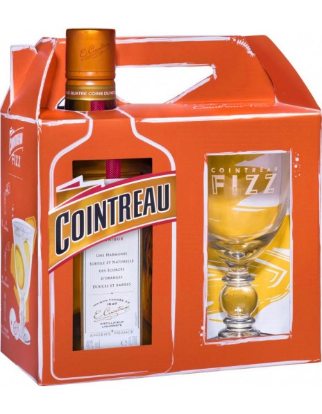 Ликер "Cointreau", gift box with cocktail glass, 0.7 л