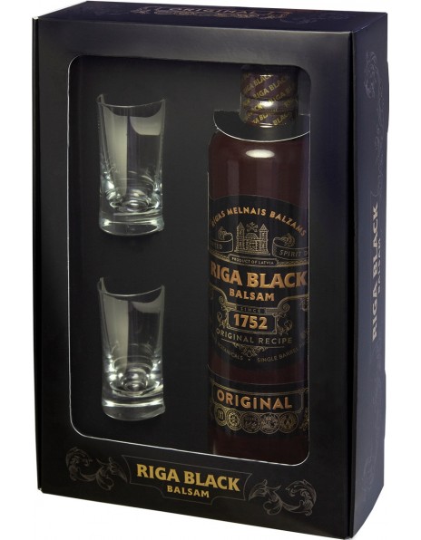 Ликер Riga Black Balsam, gift box with 2 shots, 0.5 л